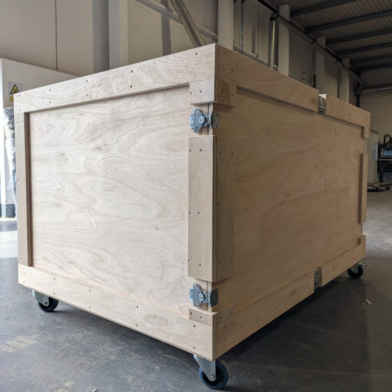 Custom wooden crate manufactured in Redditch